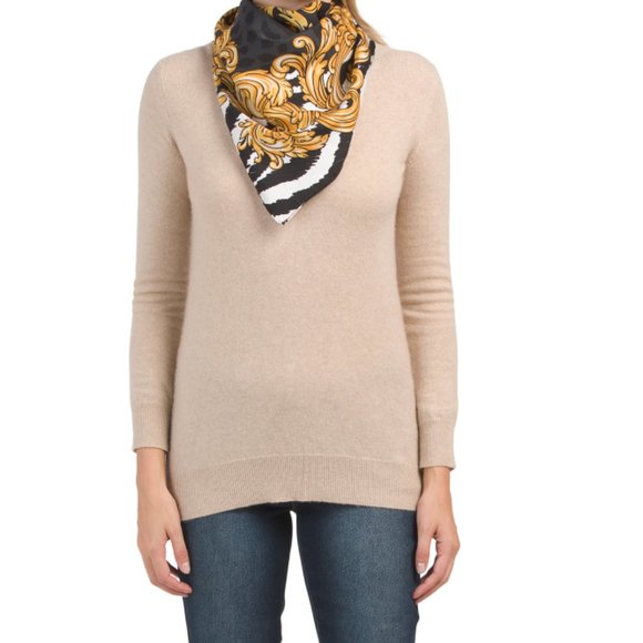MOSCHINO Print Made In Italy Silk Scarf